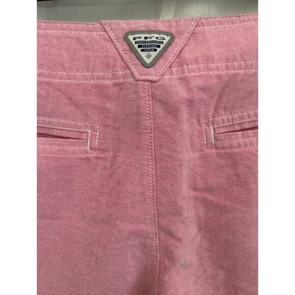 Columbia PFG Womens Pink Cotton Casual Shorts Size 14 With Pockets 4” Inseam - Picture 3 of 9